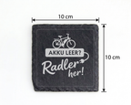 E-Bike Untersetzer Schiefertafel, Akku leer Radler her Geschenk, Gesch – Bild 4