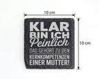 Schiefer Untersetzer Klar Bin Ich Peinlich - Lustiges Geschenk für Mut – Bild 4