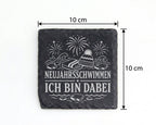 Schiefer Untersetzer Neujahrsschwimmen ich bin dabei - Eisbaden Gesche – Bild 4