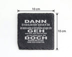 Schiefer Untersetzer Letzter Tag im Team Geh Doch - Geschenk für Kolle – Bild 4
