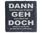 Schiefer Untersetzer Finale Log-out Geh Nicht Offline - Geschenk für I – Bild 1