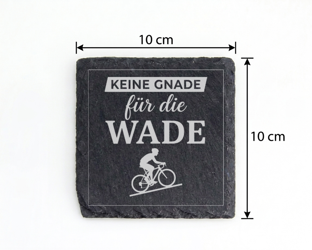 Fahrrad Untersetzer Schiefertafel, Keine Gnade für die Wade Geschenk,  – Bild 4