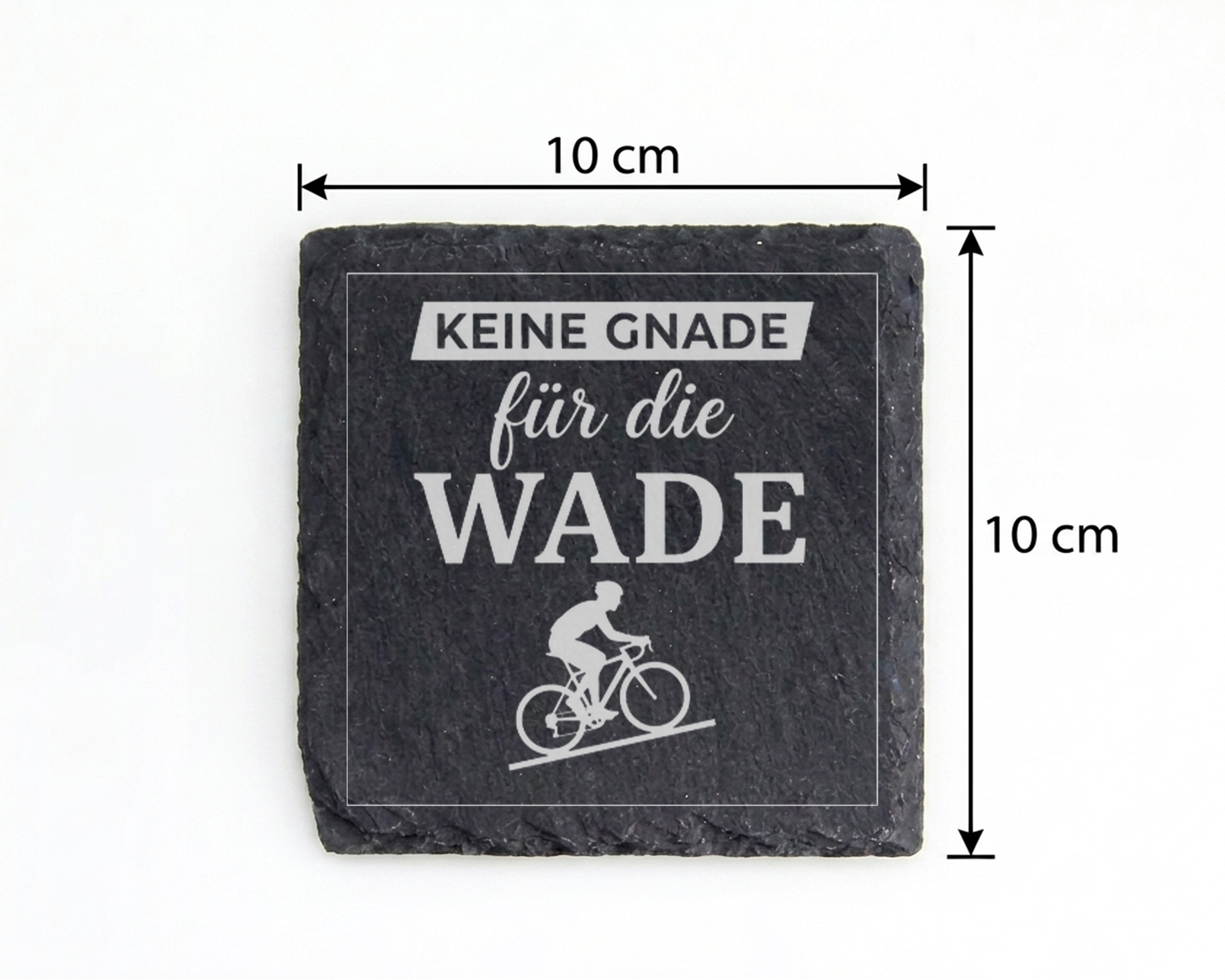 Fahrrad Untersetzer Schiefertafel, Keine Gnade für die Wade Geschenk,  – Bild 4