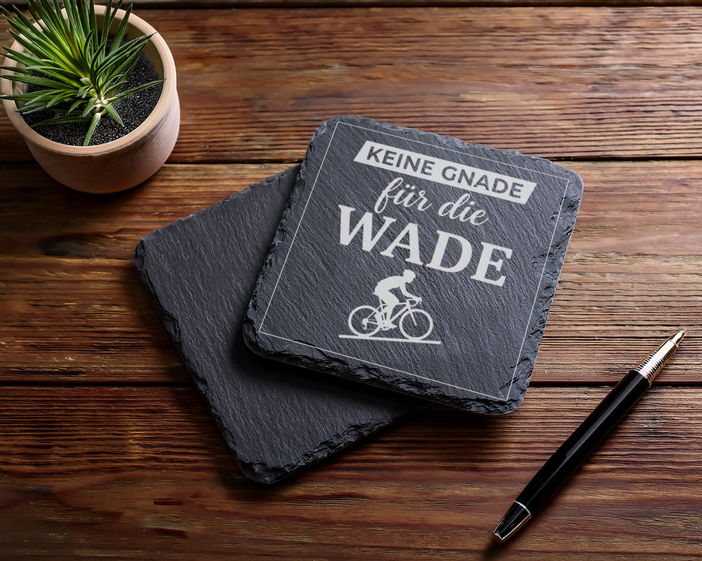 Fahrrad Untersetzer Schiefertafel, Keine Gnade für die Wade Geschenk,  – Bild 5