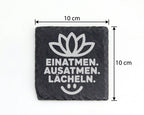 Schiefer Untersetzer Lotusblume Einatmen Ausatmen Lächeln - Spirituell – Bild 4