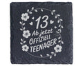 Schiefer Untersetzer 13 Ab Jetzt Offiziell Teenager - Geschenk Für Mäd – Bild 1