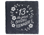 Schiefer Untersetzer 13 Ab Jetzt Offiziell Teenager - Geschenk Für Mäd – Bild 1