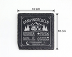 Schiefertafel Untersetzer Campingregeln Geschenk für Wohnwagen Besitze – Bild 4
