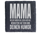 Schiefer Untersetzer Mama Spruch Hürden Leben Humor - Lustiges Geschen – Bild 1