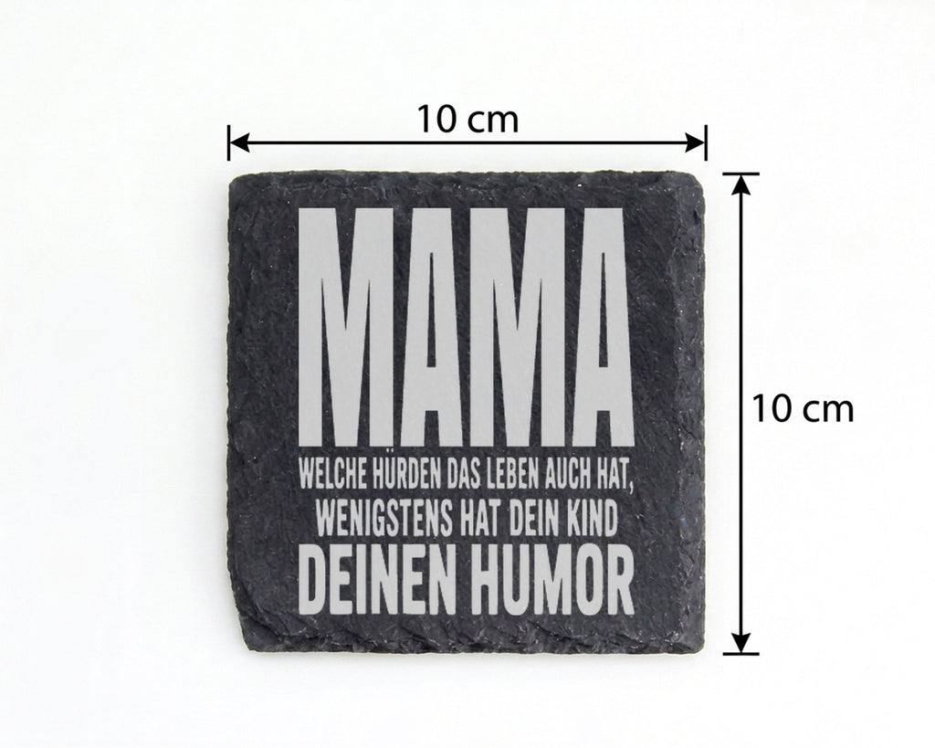 Schiefer Untersetzer Mama Spruch Hürden Leben Humor - Lustiges Geschen – Bild 4