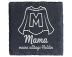Schiefer Untersetzer Mama Meine Alltags-Heldin - Geschenk Für Mutter - – Bild 1
