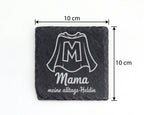 Schiefer Untersetzer Mama Meine Alltags-Heldin - Geschenk Für Mutter - – Bild 4