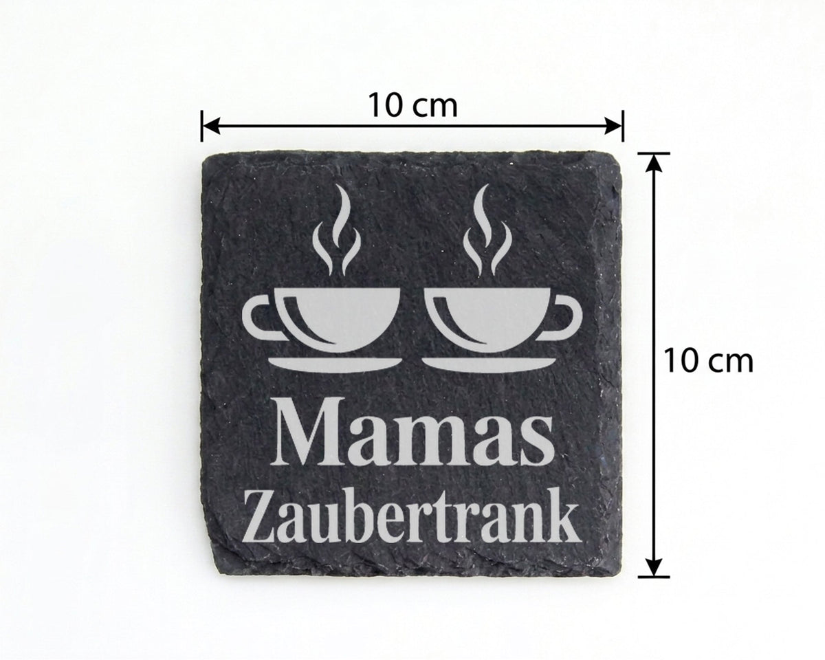 Schiefer Untersetzer Mamas Zaubertrank - Lustiges Geschenk für Mutter  – Bild 4