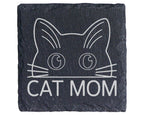 Schiefer Untersetzer Katze Cat Mom - Geschenk Für Katzenmama Frauen -  – Bild 1