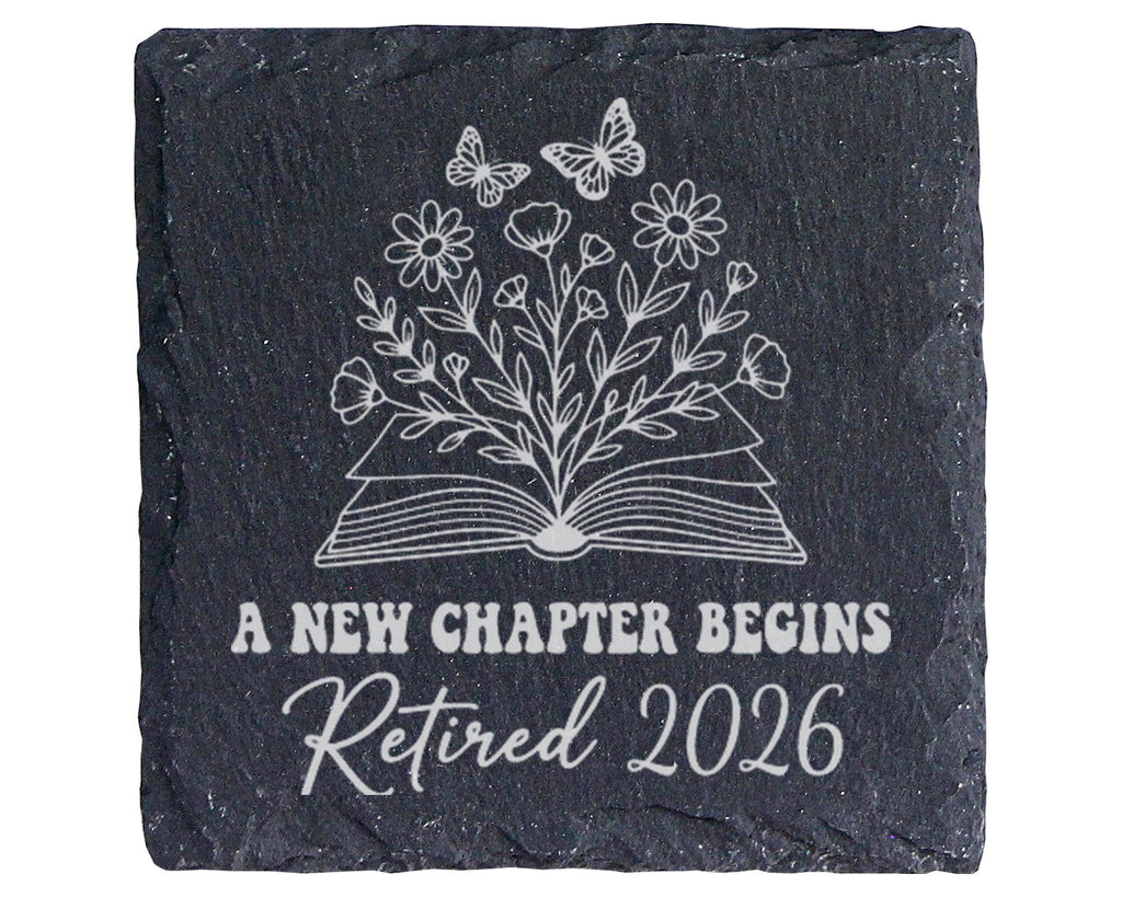 Schiefer Untersetzer Ruhestand 2026 A New Chapter Begins - Geschenk fü – Bild 1