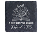 Schiefer Untersetzer Ruhestand 2026 A New Chapter Begins - Geschenk fü – Bild 1