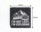 Schiefer Untersetzer Kompass Berge Not Lost Exploring - Geschenk für W – Bild 4