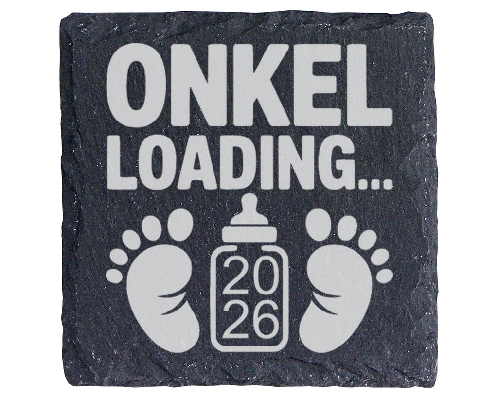 Schiefer Untersetzer Onkel Loading 2026 - Geschenk Für Werdenden Brude – Bild 1