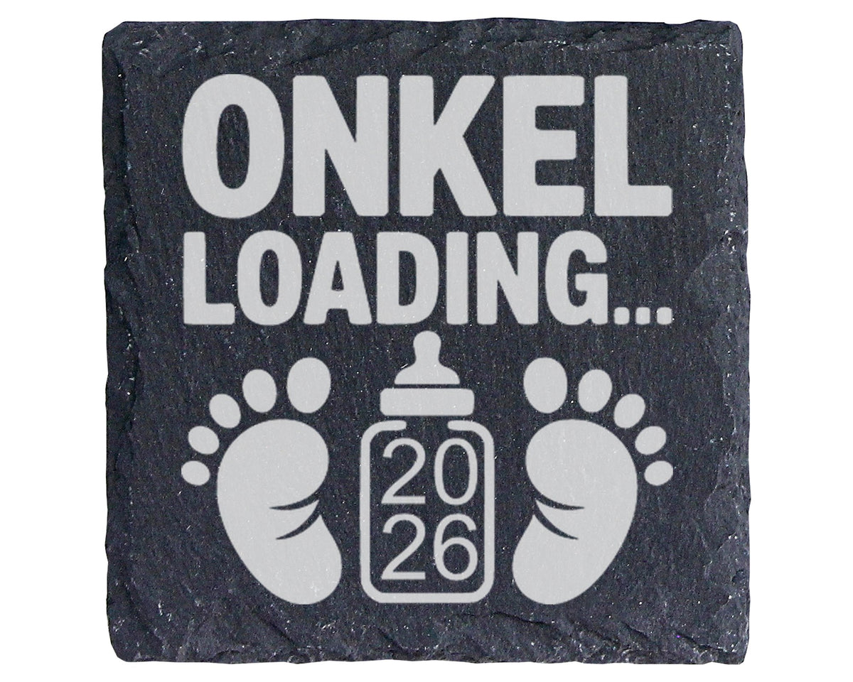 Schiefer Untersetzer Onkel Loading 2026 - Geschenk Für Werdenden Brude – Bild 1