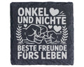 Schiefer Untersetzer Onkel Nichte Beste Freunde Fürs Leben - Geschenk  – Bild 1