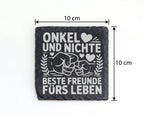Schiefer Untersetzer Onkel Nichte Beste Freunde Fürs Leben - Geschenk  – Bild 4