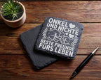 Schiefer Untersetzer Onkel Nichte Beste Freunde Fürs Leben - Geschenk  – Bild 5