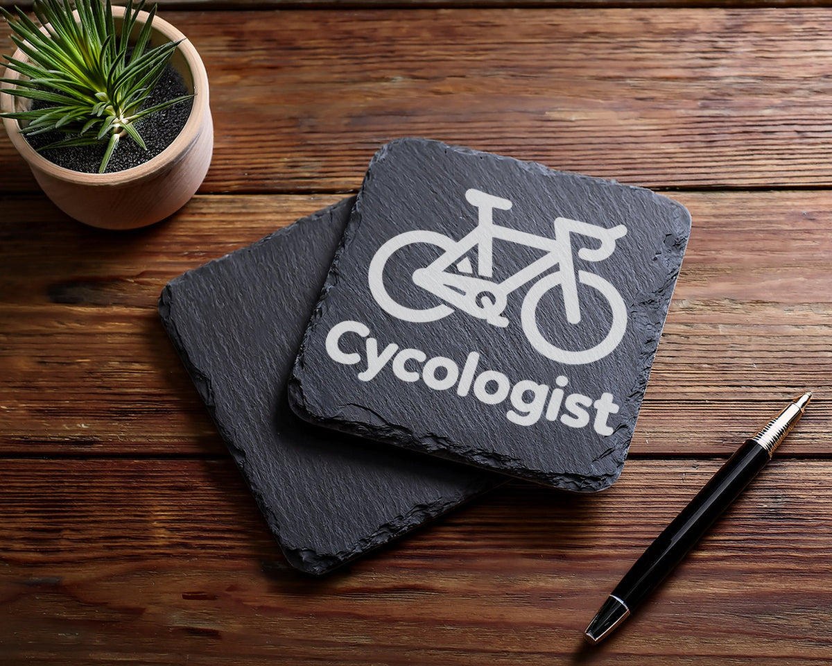 Schiefer Untersetzer Rennrad Cycologist - Lustiges Geschenk für Radfah – Bild 5