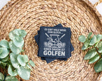 Schiefer Untersetzer Golfcart Wege Zum Glück Golfen - Lustiges Geschen – Bild 3