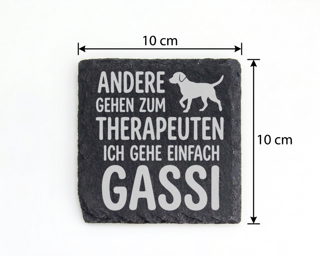 Hunde Untersetzer Schiefertafel, Gassi gehen Hund Spruch Geschenk, Ges – Bild 4