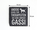 Hunde Untersetzer Schiefertafel, Gassi gehen Hund Spruch Geschenk, Ges – Bild 4