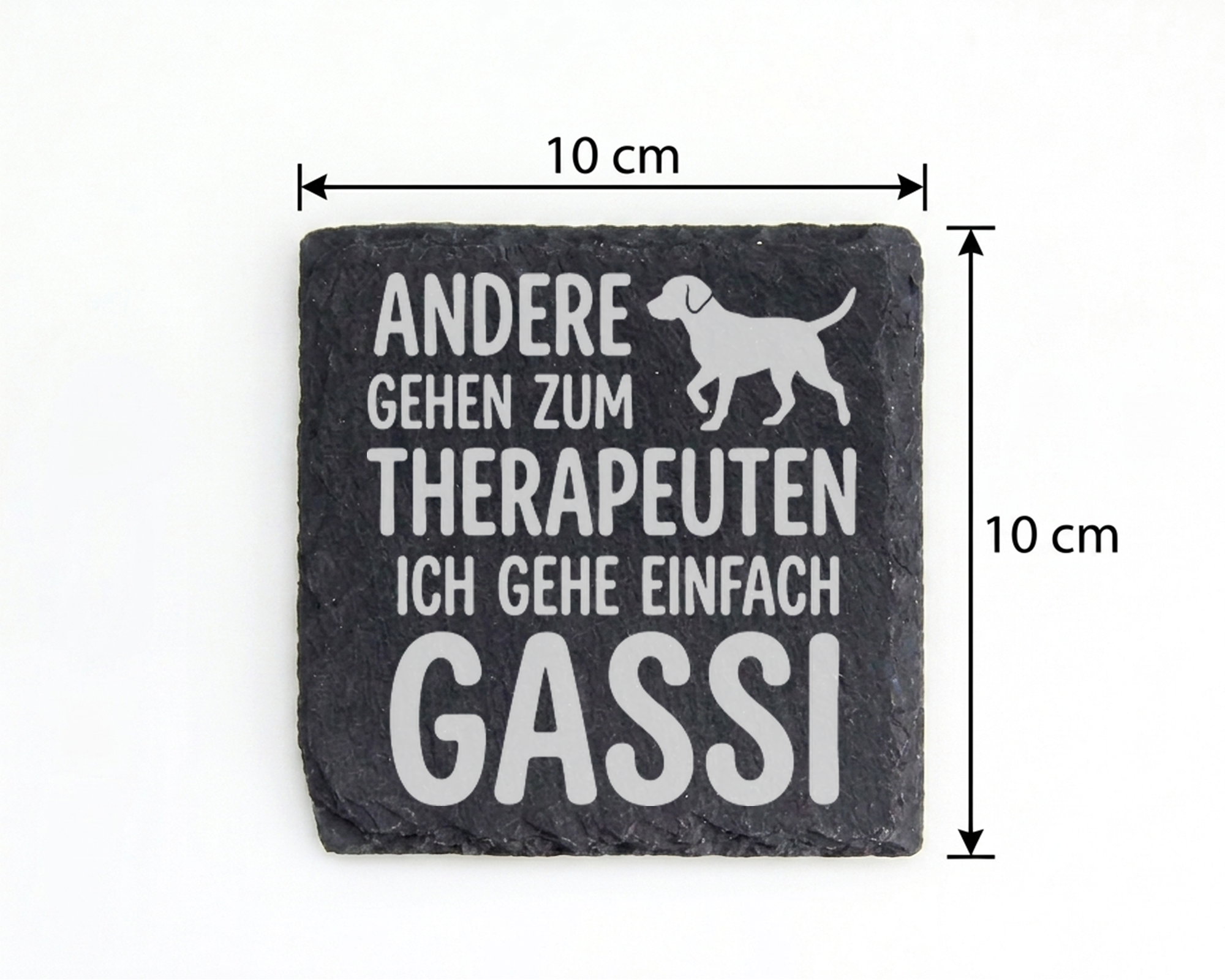 Hunde Untersetzer Schiefertafel, Gassi gehen Hund Spruch Geschenk, Ges – Bild 4