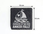 Schiefer Untersetzer Segelboot Zuhause Ist Wo Der Anker Fällt - Mariti – Bild 4
