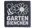 Schiefer Untersetzer Garten Bienchen Mit Blume - Süßes Geschenk Für Gä – Bild 1