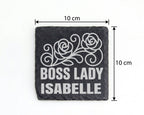 Schiefer Untersetzer Boss Lady Rose mit Wunschname Personalisiert - Ge – Bild 4