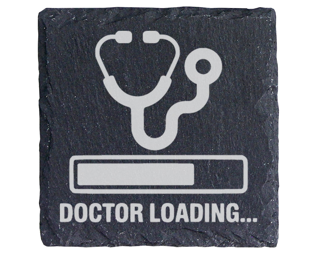Schiefer Untersetzer Doctor Loading - Geschenk für Medizinstudenten An – Bild 1