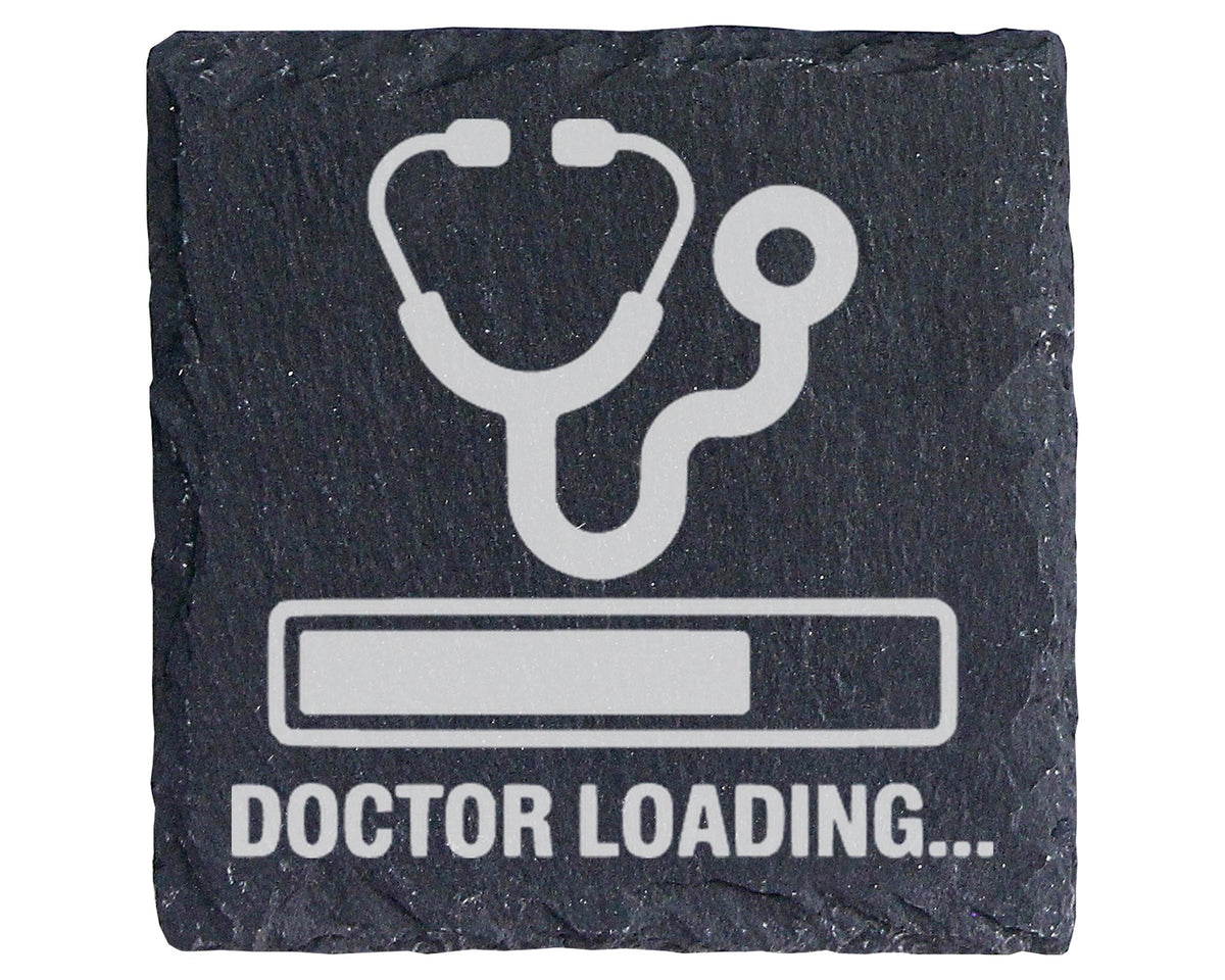 Schiefer Untersetzer Doctor Loading - Geschenk für Medizinstudenten An – Bild 1