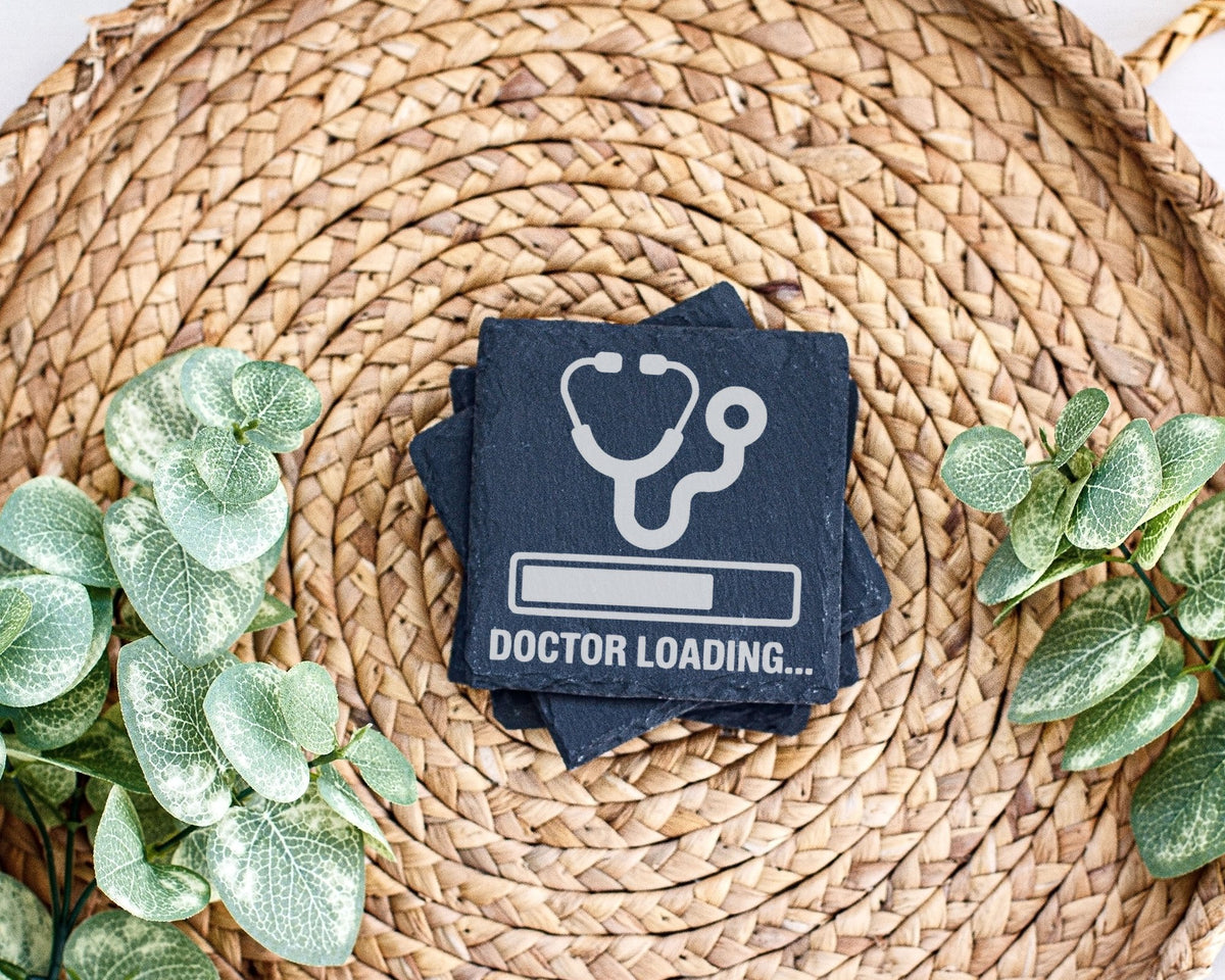 Schiefer Untersetzer Doctor Loading - Geschenk für Medizinstudenten An – Bild 3