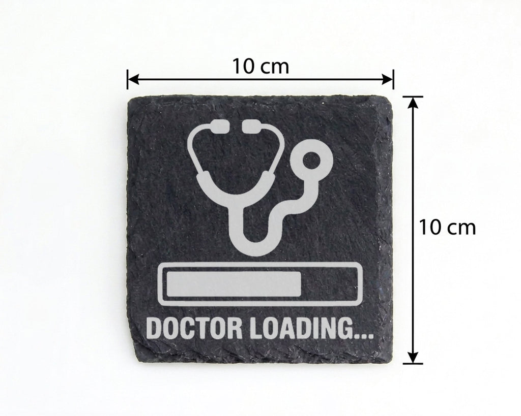 Schiefer Untersetzer Doctor Loading - Geschenk für Medizinstudenten An – Bild 4