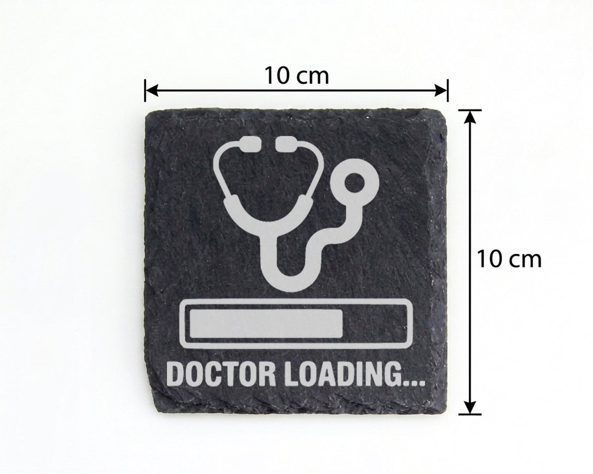 Schiefer Untersetzer Doctor Loading - Geschenk für Medizinstudenten An – Bild 4