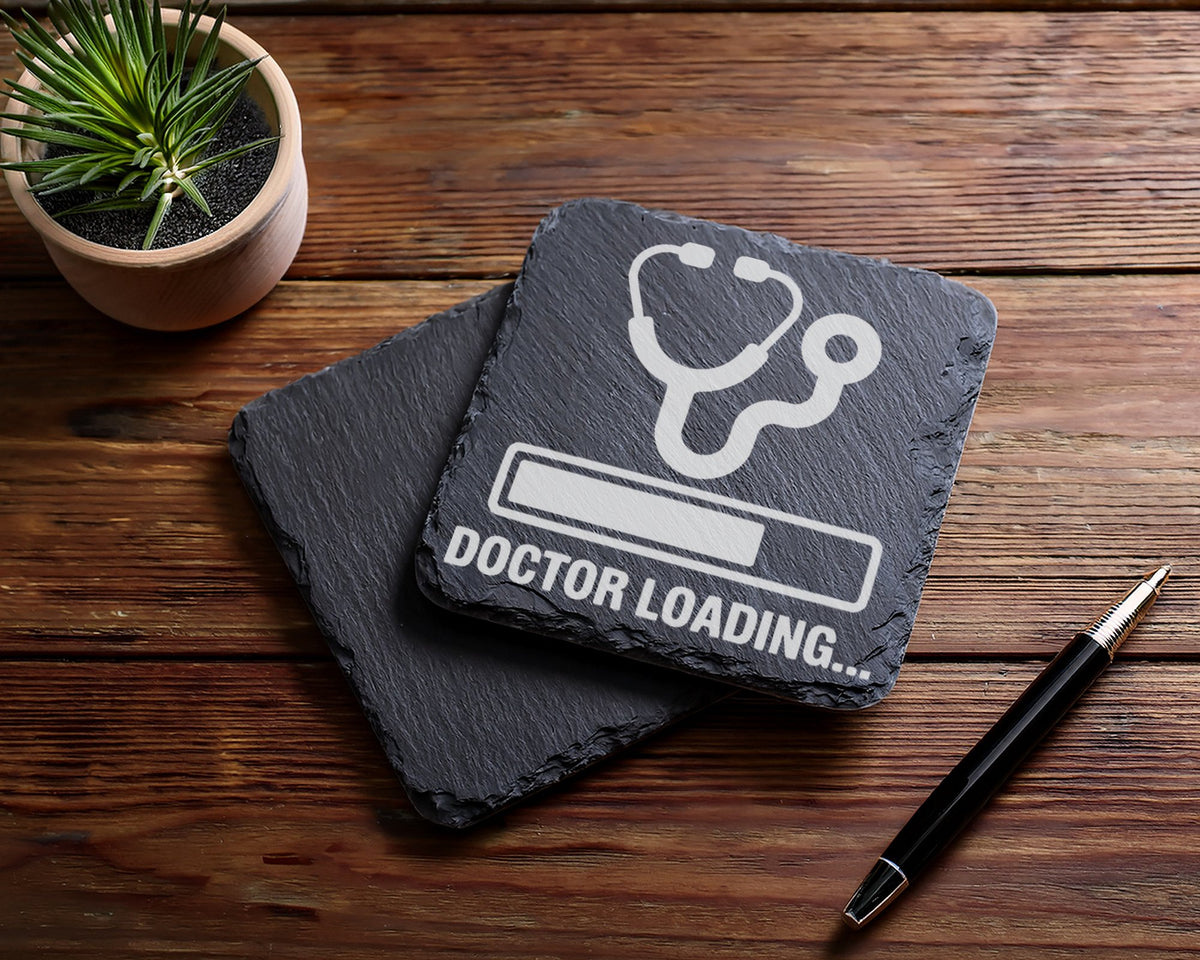 Schiefer Untersetzer Doctor Loading - Geschenk für Medizinstudenten An – Bild 5