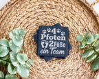 Hunde Untersetzer Schiefertafel, 4 Pfoten 2 Füße ein Team Geschenk, Ge – Bild 3