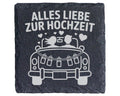 Schiefer Untersetzer Alles Liebe Zur Hochzeit - Geschenk Für Brautpaar – Bild 1