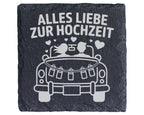 Schiefer Untersetzer Alles Liebe Zur Hochzeit - Geschenk Für Brautpaar – Bild 1