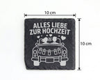 Schiefer Untersetzer Alles Liebe Zur Hochzeit - Geschenk Für Brautpaar – Bild 4