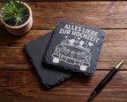 Schiefer Untersetzer Alles Liebe Zur Hochzeit - Geschenk Für Brautpaar – Bild 5