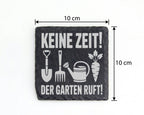 Schiefer Untersetzer Keine Zeit Der Garten Ruft - Geschenk für Gärtner – Bild 4