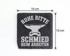 Schiefer Untersetzer Amboss Ruhe Bitte Schmied Beim Arbeiten - Geschen – Bild 4