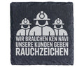 Schiefer Untersetzer Feuerwehr Spruch Rauchzeichen - Lustiges Geschenk – Bild 1