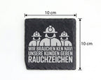 Schiefer Untersetzer Feuerwehr Spruch Rauchzeichen - Lustiges Geschenk – Bild 4