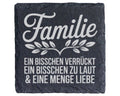Schiefer Untersetzer Familie Verrückt Laut Liebe Spruch - Geschenk für – Bild 1